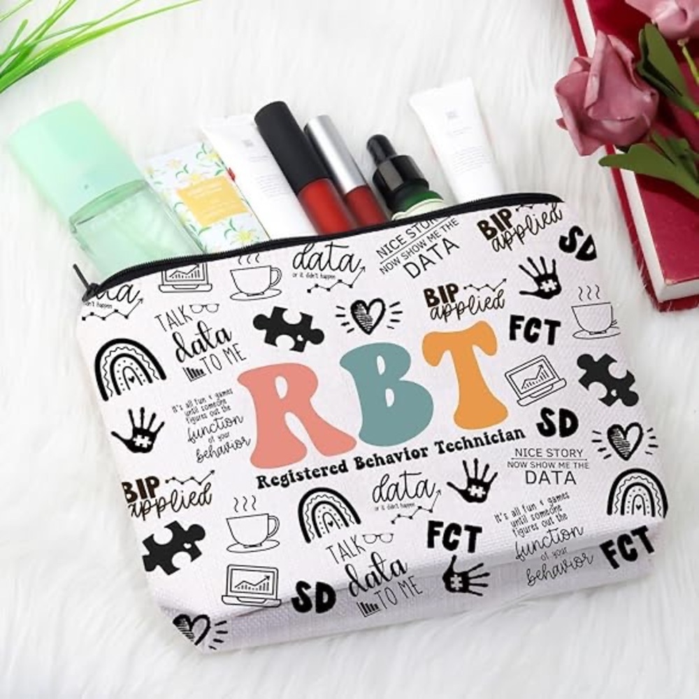 GJTIM women’s RBT Registered Behavior Technician Graphic Makeup Bag